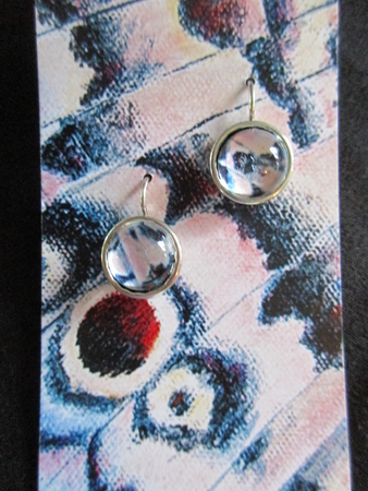 Blue and Rose Butterfly ,small round