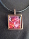 Cosmos Flower, sm square pendant
