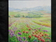 Dahlia Fields Print on Board
