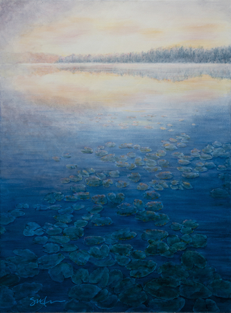Waterlily Dawn Greeting Card